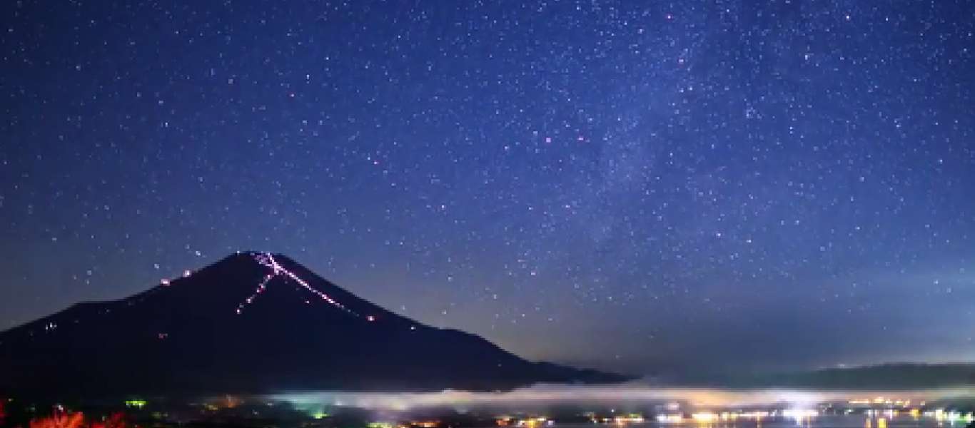 Ένα μαγευτικό timelapse βίντεο από το ψηλότερο βουνό της Ιαπωνίας